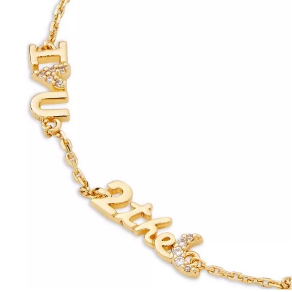 KATE SPADE • True Love I Love You To The Moon Gold Bracelet - Picture 2 of 5